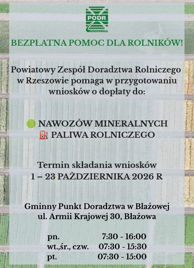 Bezpłatna pomoc dla rolnik&oacute;w