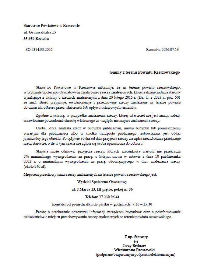 Biuro rzeczy znalezionych
