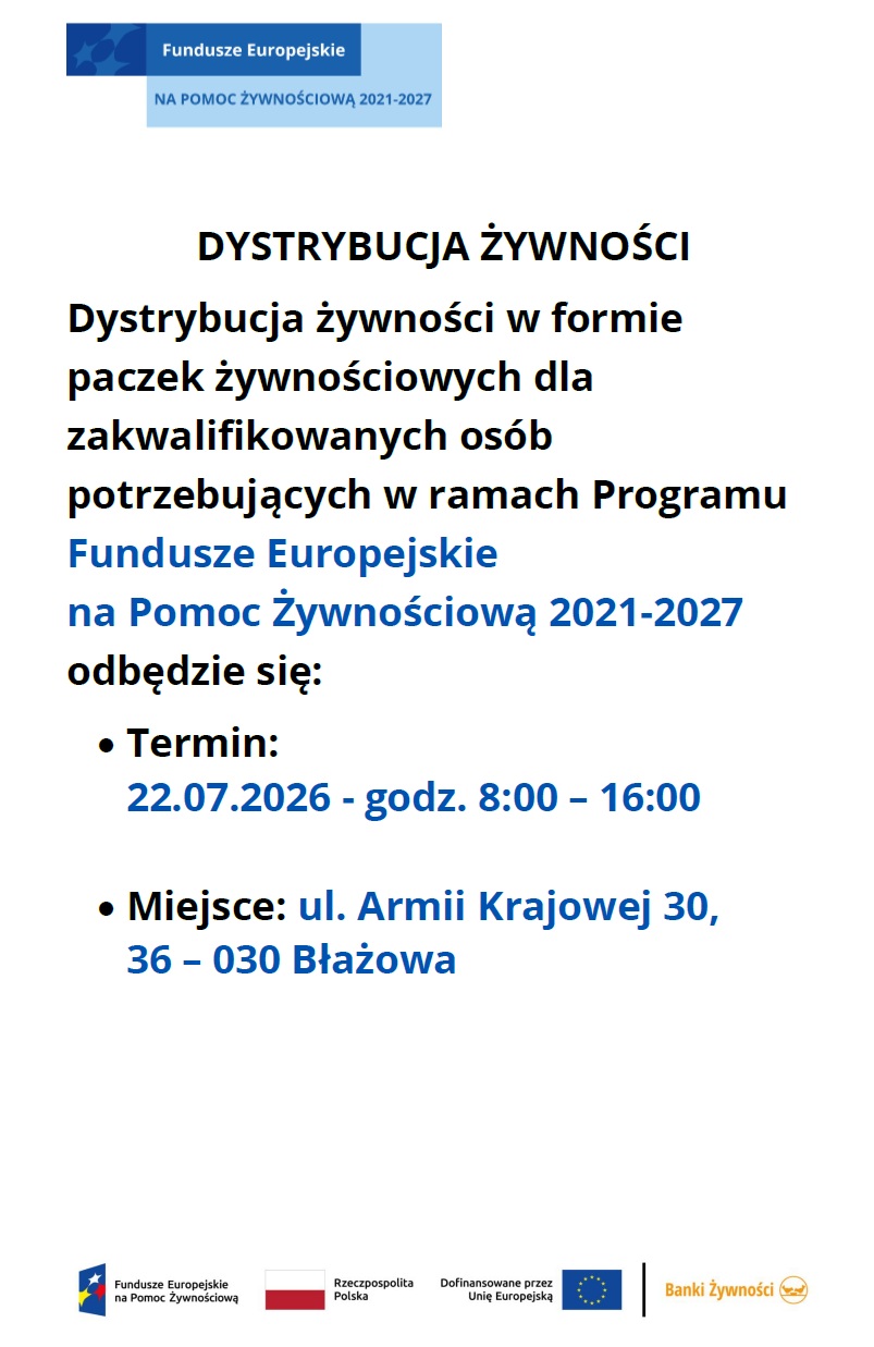 DYSTRYBUCJA ŻYWNOŚCI