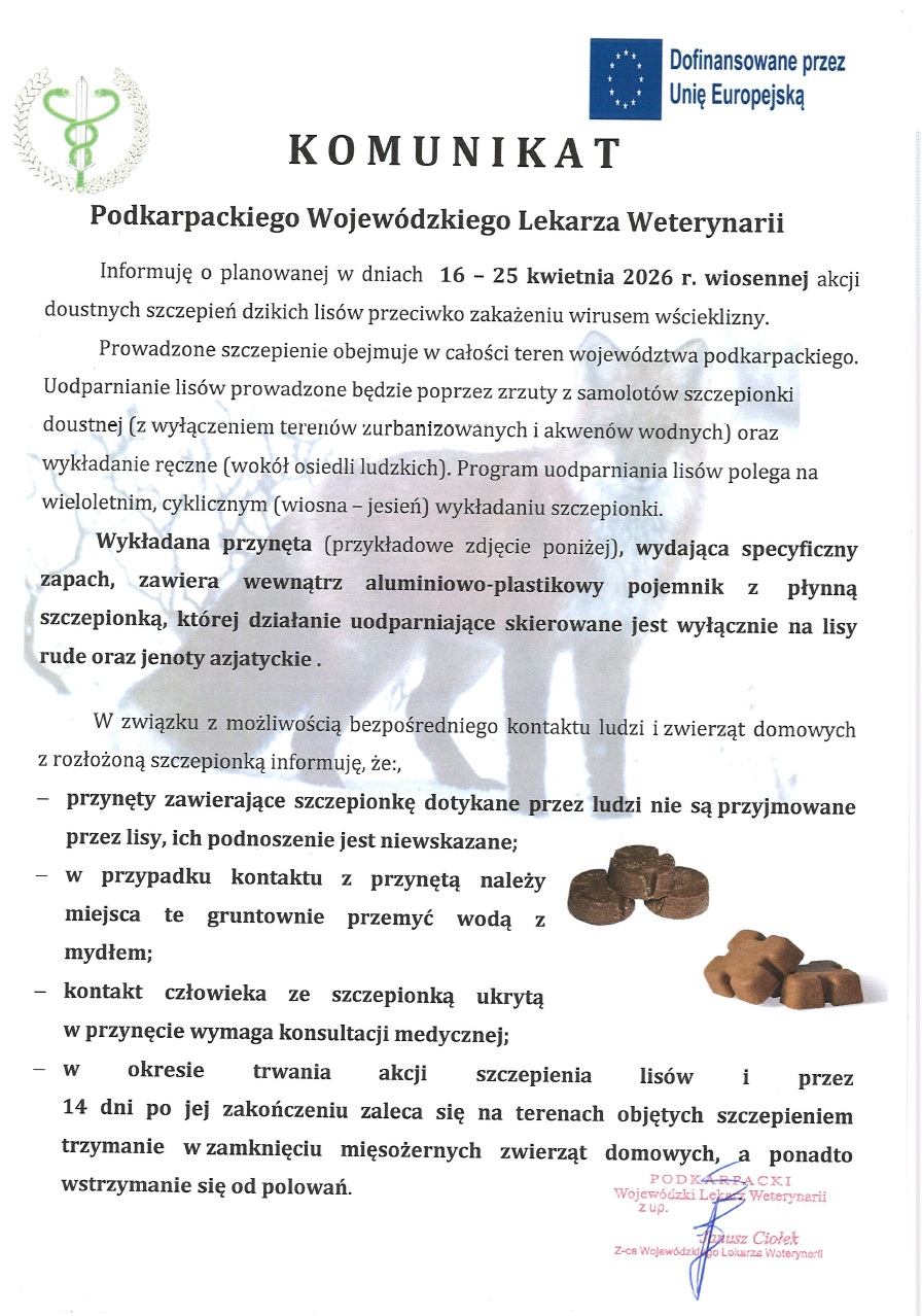 Komunikat Lekarza Weterynarii