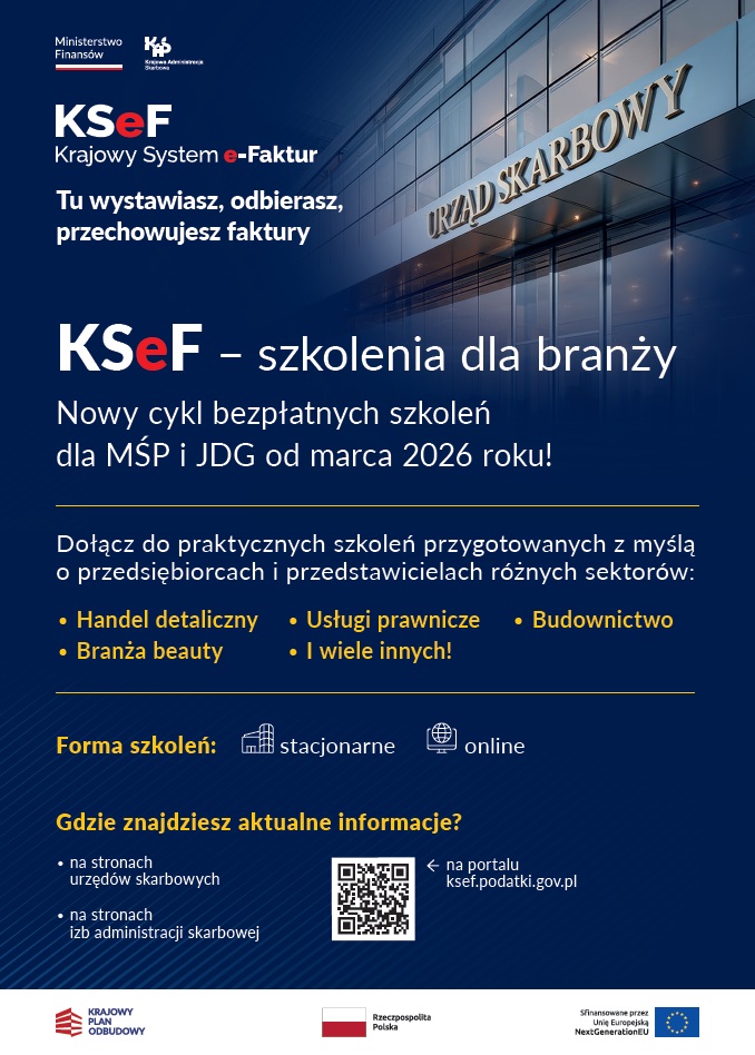 Plakat KSeF szkolenia
