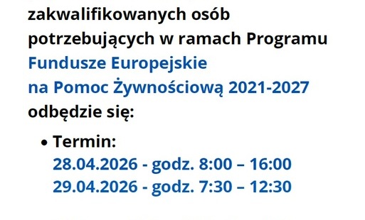 DYSTRYBUCJA ŻYWNOŚCI