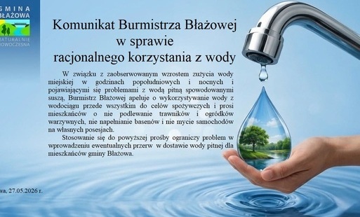 Komunikat Burmistrza Błażowej